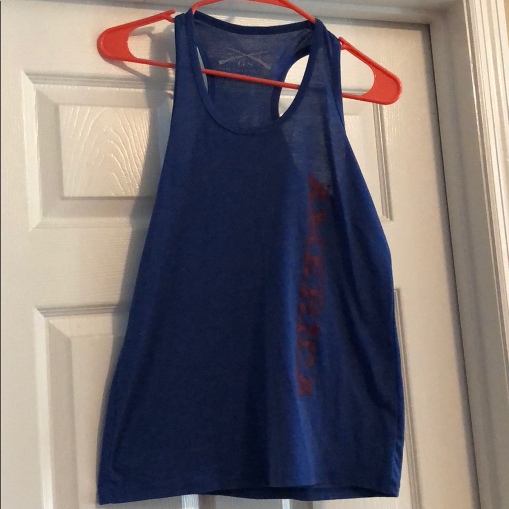 Navy blue grunt style tank top